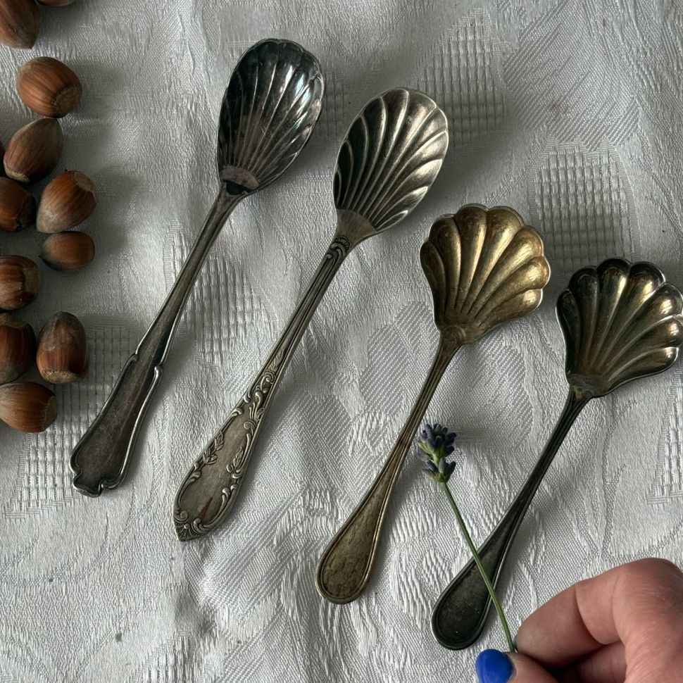 Ложка Ракушка 14 см серебрение 