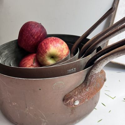 Ковш медный 2,75 л с металлической ручкой