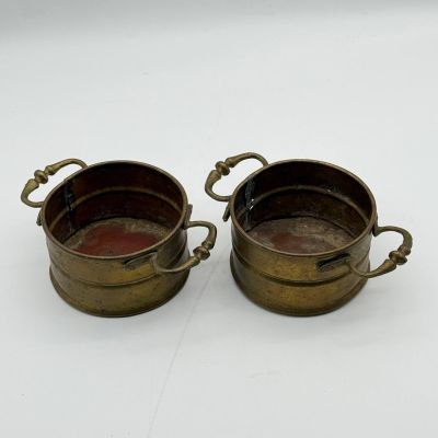 Кашпо с ручками 18.5 см латунь