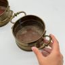 Кашпо с ручками 18.5 см латунь
