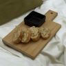 Доска сервировочная с миской для соуса Gusta Table 25 см бамбук фарфор