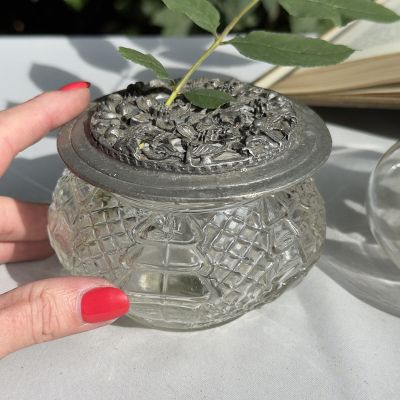 Роузбол 11 см стекло олово