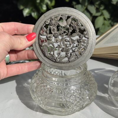 Роузбол 11 см стекло олово