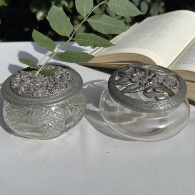 Роузбол 11 см стекло олово