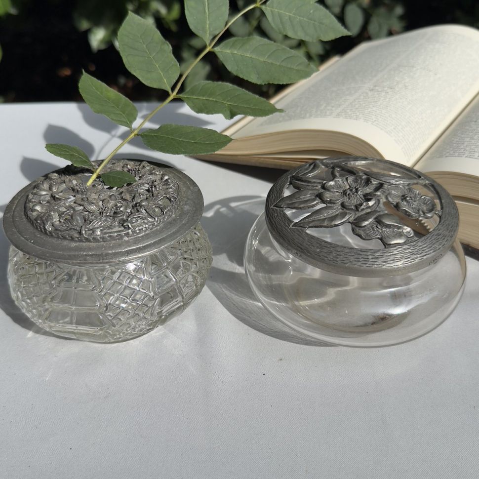 Роузбол 11 см стекло олово