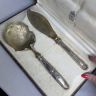 Набор для подачи мороженного и десерта серебро золочение Франция