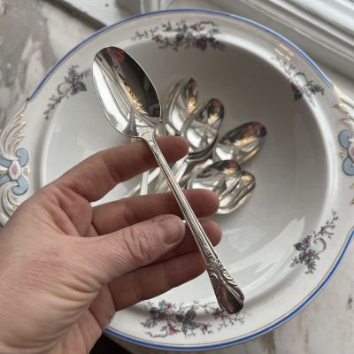 Ложка чайная 15 см WM "Original Rogers" USA серебрение набор 6 шт.