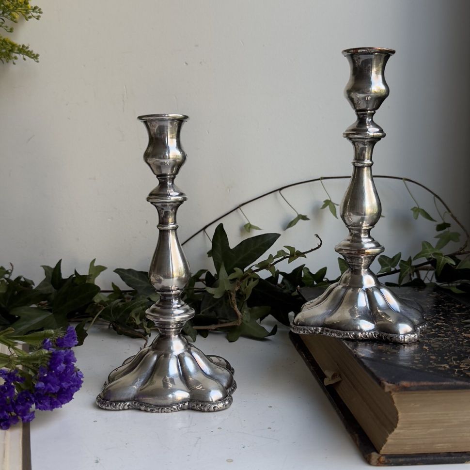 Подсвечник 20 см серебрение Нидерланды