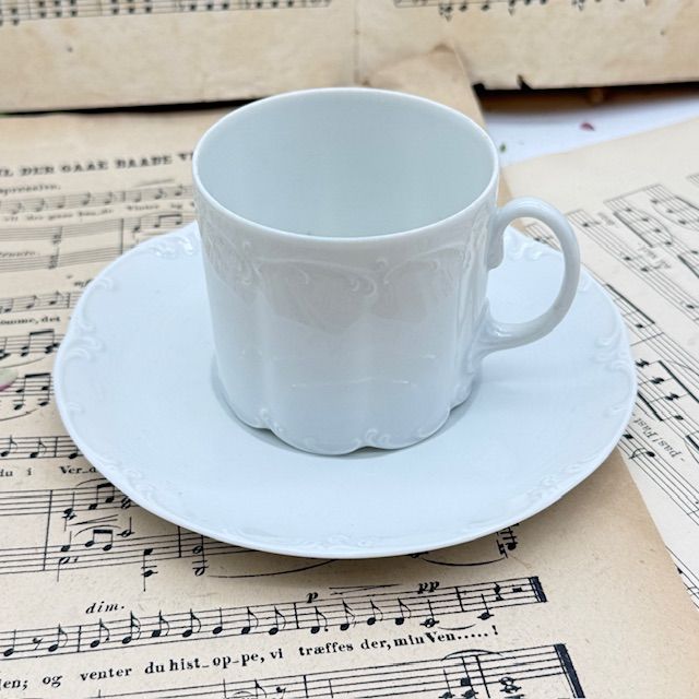 Чайная пара Rosenthal Monbijou белый 200 мл Германия