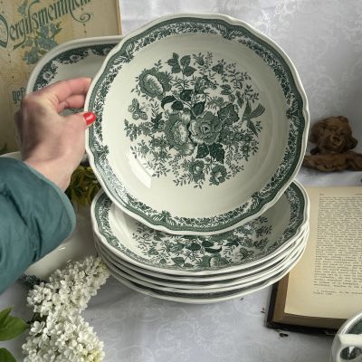 Тарелка салатник ВиллеройБох Fasan зеленый 25 см Германия 