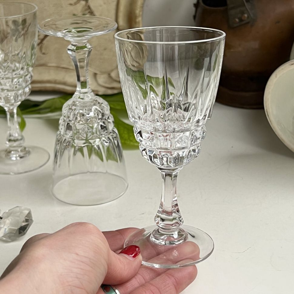 Бокал на ножке граненый 100 мл хрусталь