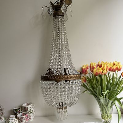 Люстра Ампир 100 см хрусталь бронза Франция ручная работа