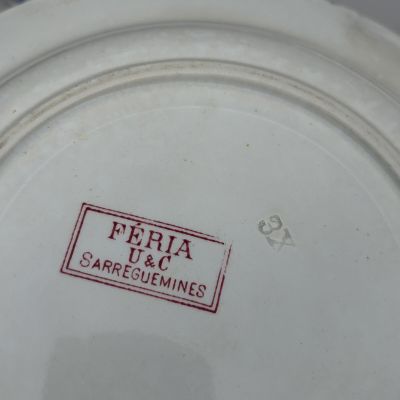 Тарелка глубокая Sarreguemines Feria 24 см Франция 