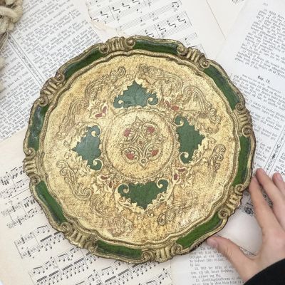 Поднос флорентийский 29 см дерево Италия