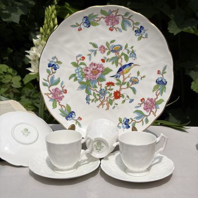 Кофейная пара Aynsley Crocus 100 мл фарфор Англия