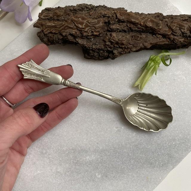 Ложка десертная ракушка 15 см Nickel Silver мельхиор