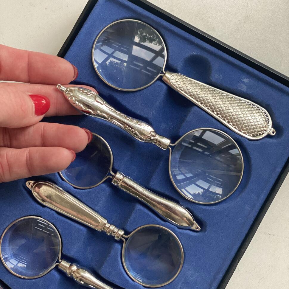 Лупа 11 см серебрение 