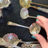 Ложка ситечко 12 см серебрение Англия