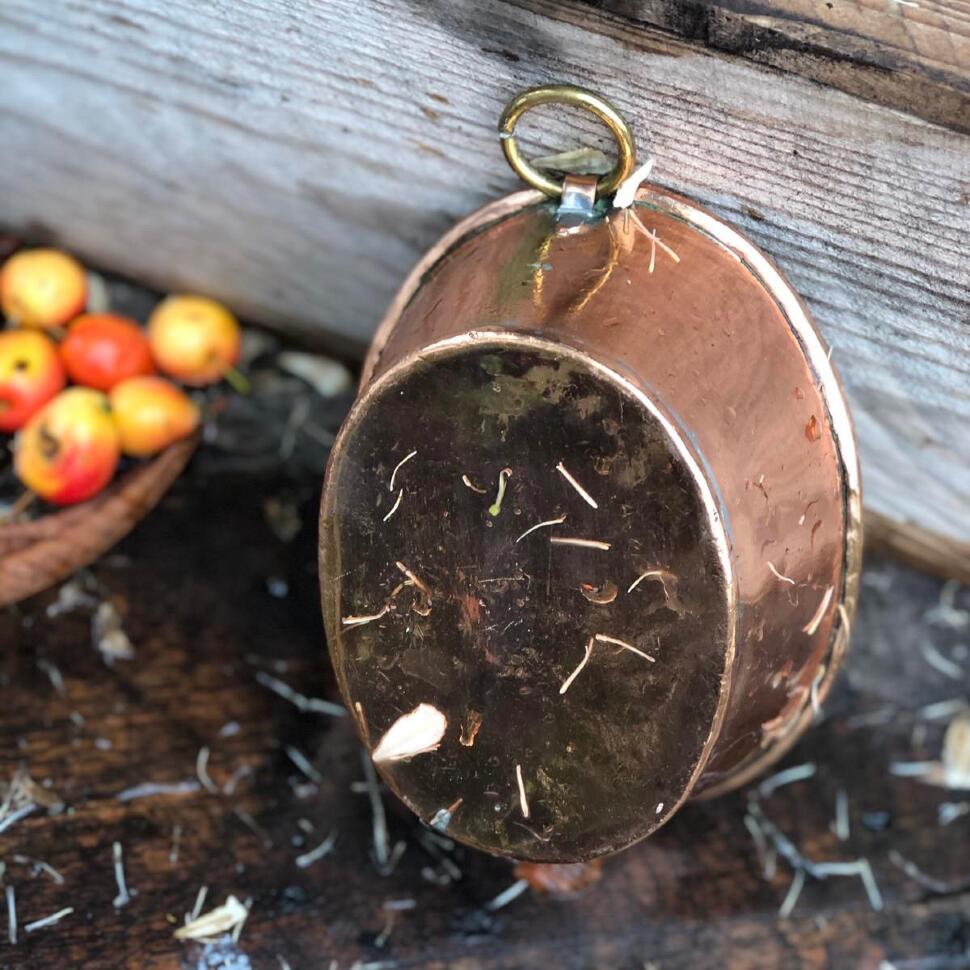 Форма для выпечки овальная 16 см медь