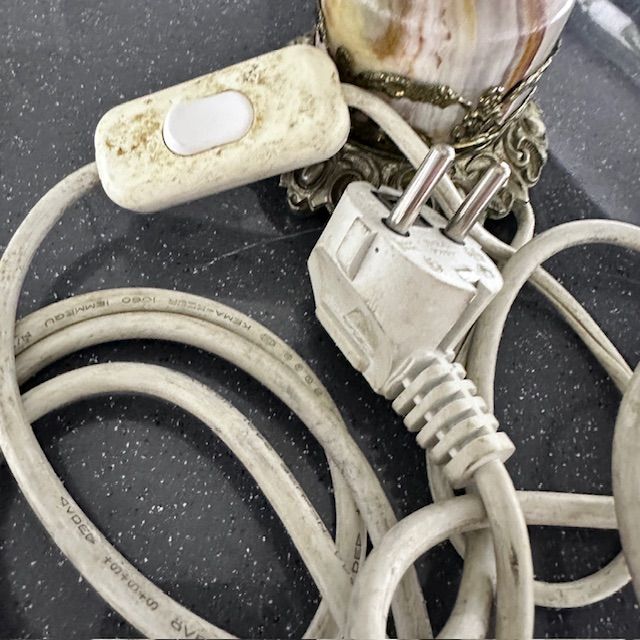 Лампа настольная 32 см мрамор латунь Франция