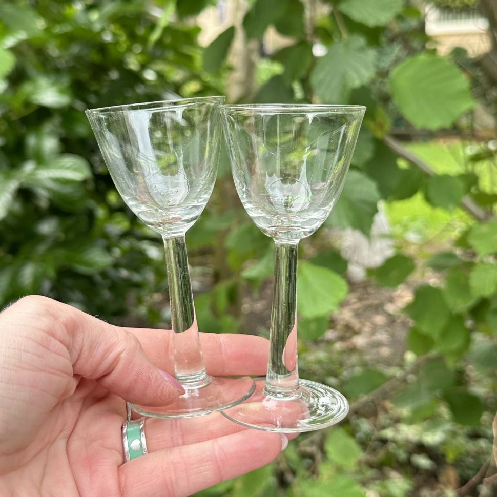 Рюмка на высокой ножке 50 мл хрустальное стекло 50е гг