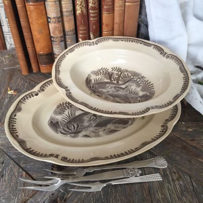 Блюдо овальное Gefle 30-40-е гг. 24 см уценка