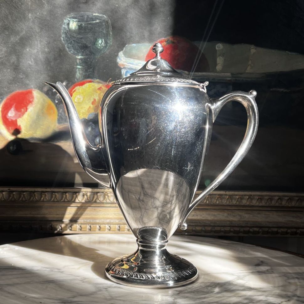 Чайник кофейник 1 л серебрение