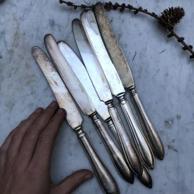 Нож столовый 24 см (набор 6 шт.) мельхиор