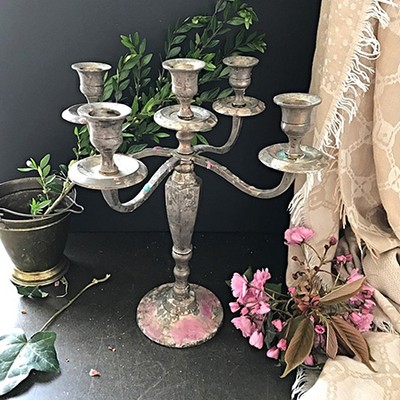 Канделябр на пять свечей мельхиор, Голландия