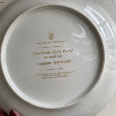 Тарелка Franklin Porcelain серии Gamebirds of the World  23 см 1979 г Франция