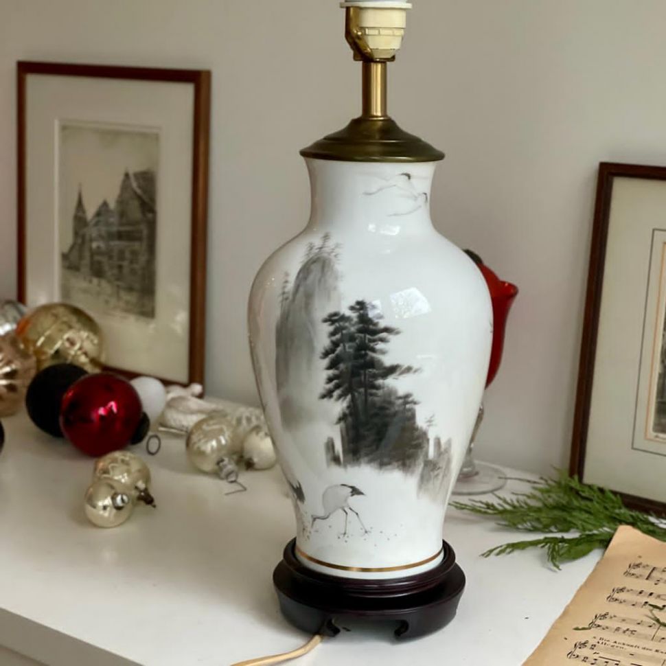 Лампа Franklin Porcelain 1981 The crannes of happines by Haruo Momoki