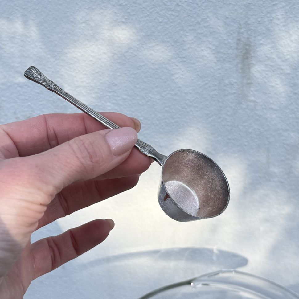 Ложка черпак 12 см серебрение 