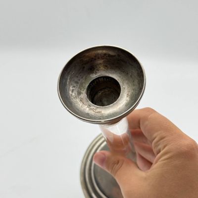 Подсвечник Колонна 21 см мельхиор бакелит