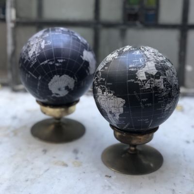 Глобус 15 см подставка латунь