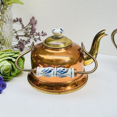 Чайник 1,5 л медь латунь керамика