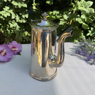 Кофейник шоколадник 1,3 л серебрение дерево Франция