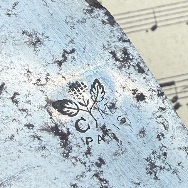 Вилка и нож набор сервировочный ручка серебро Франция