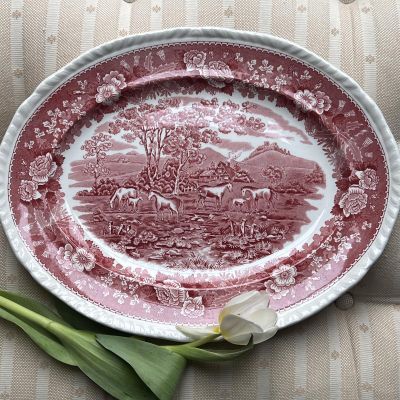 Блюдо Adams Wedgwood group English Scenic 38 см Англия 