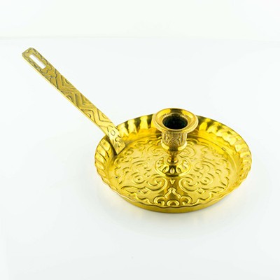 Подсвечник на блюде с ручкой