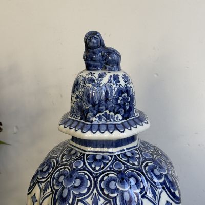 Ваза чайница с крышкой Delft Павлин 39 см Голландия