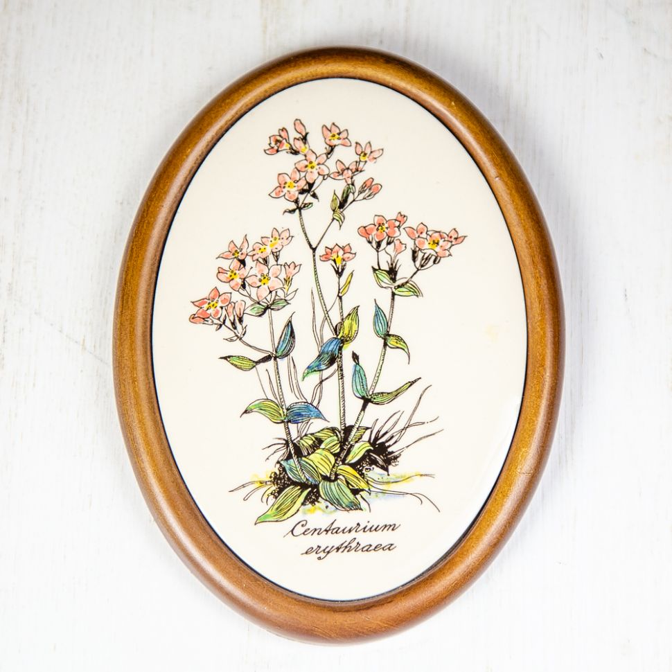 Панно керамика в деревянной раме H&R Jonson LTD Англия