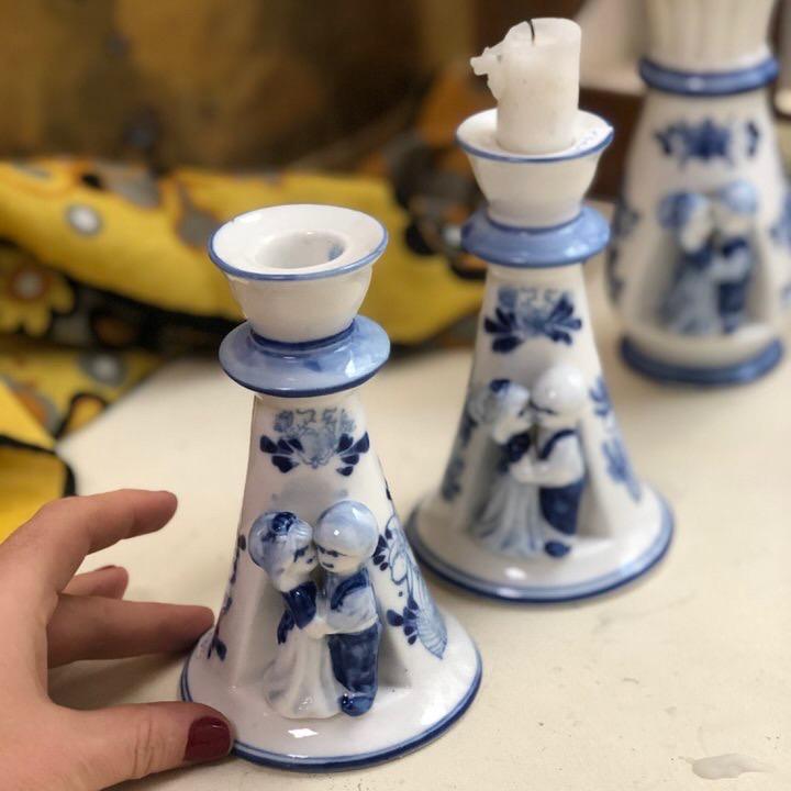 Подсвечник Молодожены 14,5 см Delft
