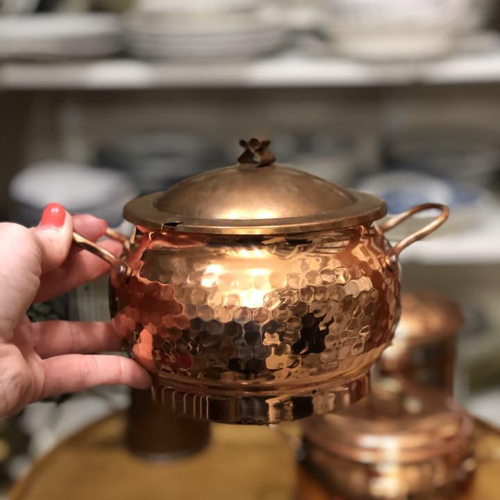 Кастрюля медная, 1л.
