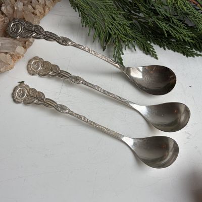 Ложка сервировочная Хильдесхаймская роза 18 см мельхиор