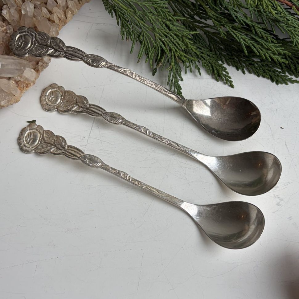 Ложка сервировочная Хильдесхаймская роза 18 см мельхиор