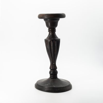 Подсвечник для толстой свечи, дерево, металл