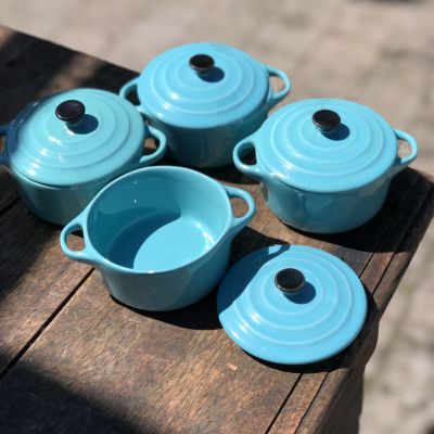 Кокотница жульенница 250 мл керамика Лазурь 