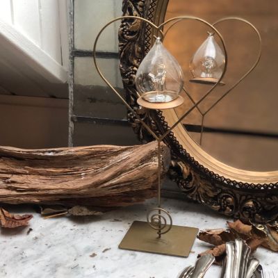 Декоративный элемент Сердце латунь