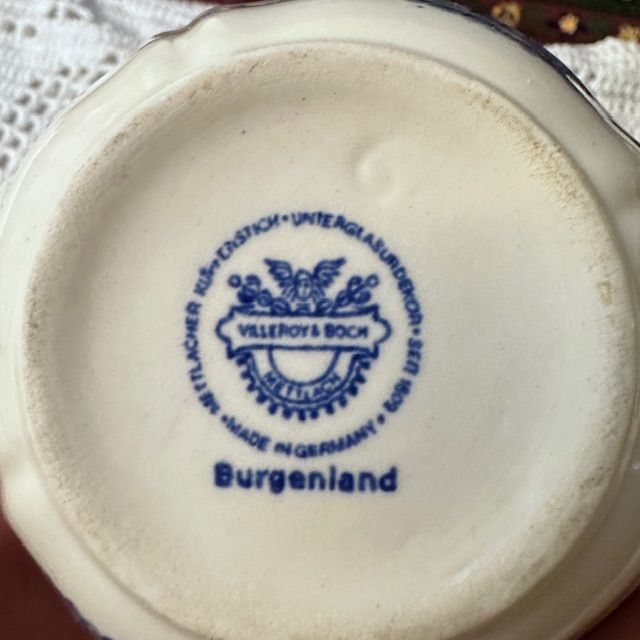 Сахарница ВиллеройБох Burgenland синий 13 см фарфор Германия 