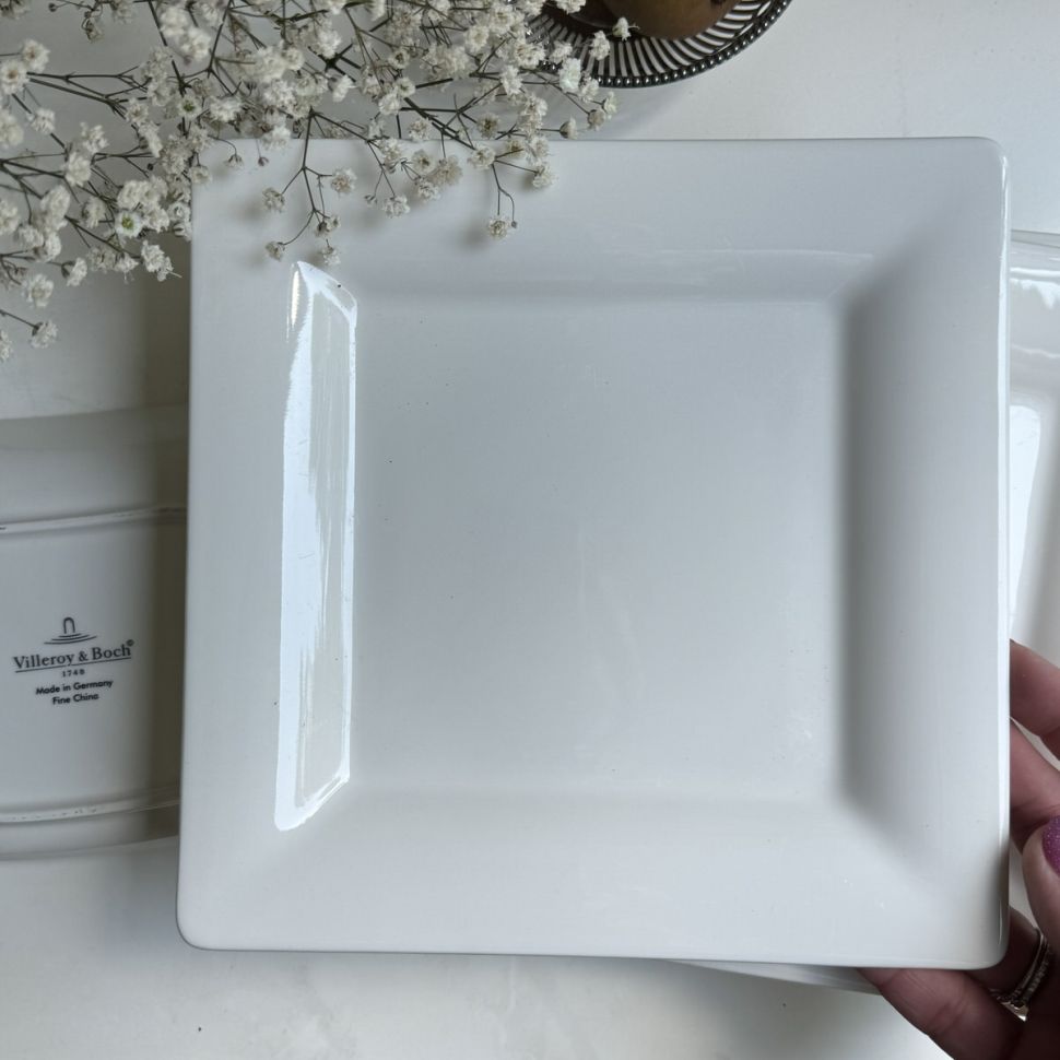 Тарелка квадратная ВиллеройБох 22 см фарфор Германия